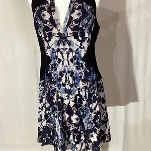 Rebecca Taylor elegant floral print Silk dress size 10